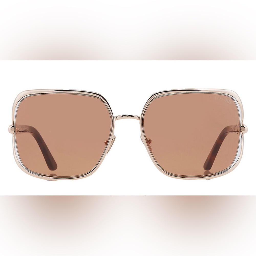 TOM FORD Goldie FT1092 Rose Gold/Havana Brown Butterfly Ladies Sunglasses - Picture 6 of 13